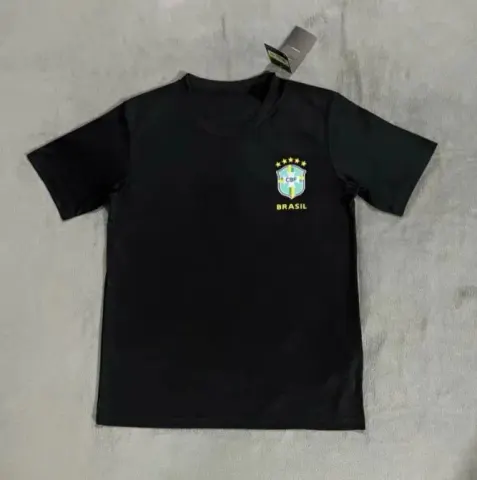Brazil Special Jersey option 1920. Brazilian round neck black