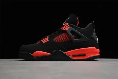 Jordan 4 Off-White Sail option Red Thunderbolt Black Red 408452-016