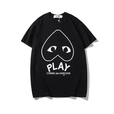 CDG Double Heart Tee option 2312 black