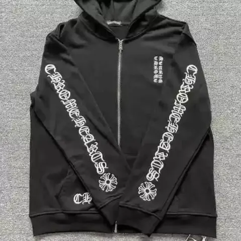 Chrome Hearts Zip Up Hoodies option 5018 black