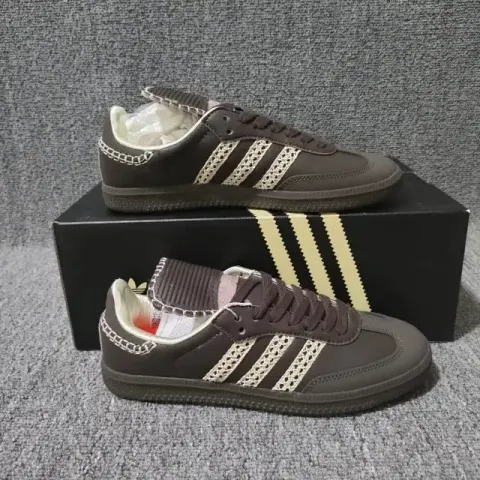 Adidas Originals Samba Shoes option WB Samba Brown Black Long Tongue