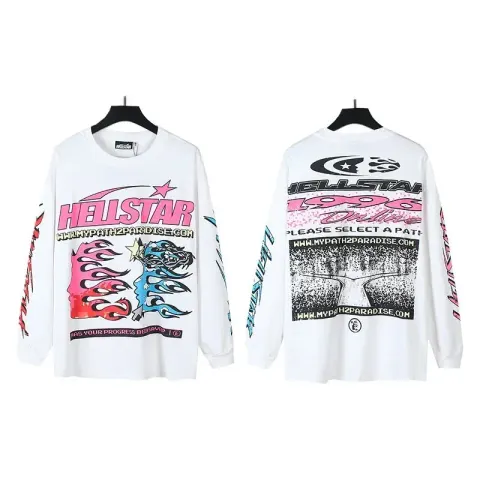Hellstar Tee Hoodie option 558 white