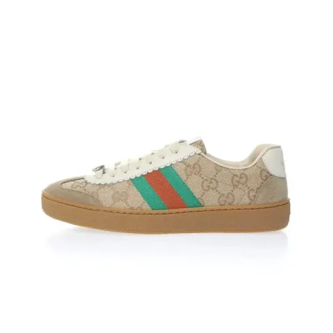 Gucci G74 Web Shoes option GG Bukhaki Green Red Caramel Base 521681