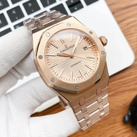 Audemars Piguet Silver Band option Rose Gold Shell-Rose Gold Plated Steel Watch
