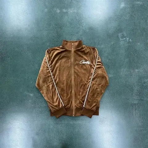 Corteiz Tracksuit Top option Brown velvet top