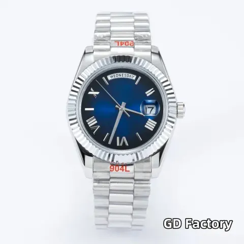 Rolex Datejust 41mm option [Roman Plate] Silver Shell  Gradient Blue Plate  Steel Belt
