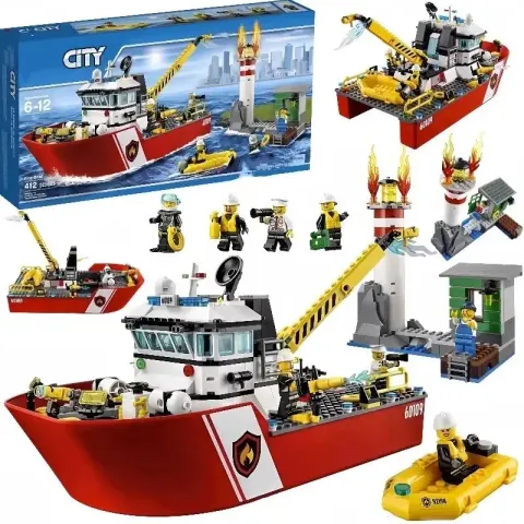 City High-Speed Passenger Train option 66116-Marine rescue fire boat-about 1.5KG