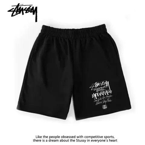 Stussy T-shirt option Black Font Shorts]