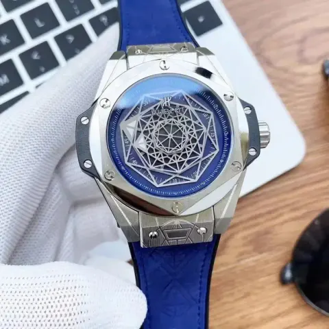 Hublot Big Bang Sang Bleu option silver  Blue Plate  Blue Belt