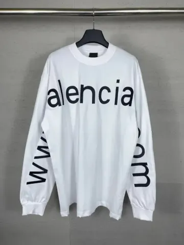 Balenciaga Text Long Sleeve option white