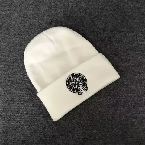 Chrome Hearts Beanie option white round flower