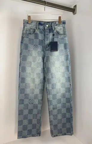 LV Carpenter Jeans option Checkered blue