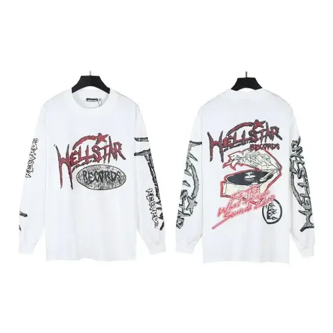 Hellstar Tee Hoodie option 570 white