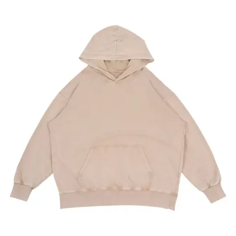 Unionkingdom 450G Washed Hoodie option Washed-out antique apricot color