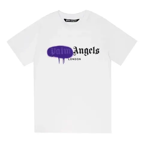 Palm Angels Monogram NY Spray Tee option 2197 white purple
