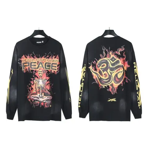 Hellstar Tee Hoodie option D109 wash water black