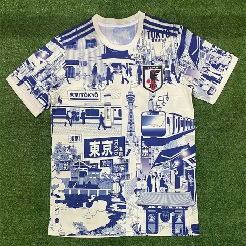 Legia Warszawa 24/25 Home Jersey option Japanese fashion Tokyo beige light blue
