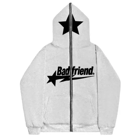 Badfriend Hoodie option grey