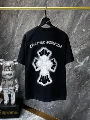 Chrome Hearts Leather Tee's (30+ Styles) option 8788 black