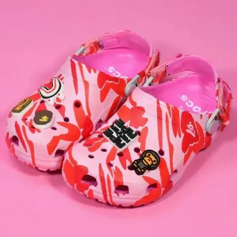 Crocs x Bape Shoes option electro-optic powder