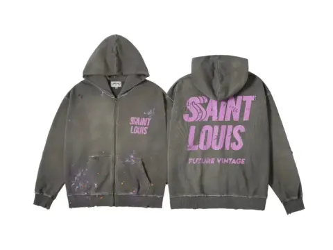 Saint Hoodie option ST645 wash water gray zipper
