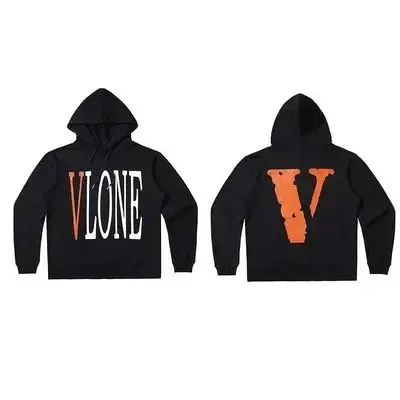 VLONE Hoodie option Vlone black orange V