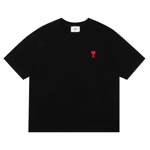 Ami Paris Tees with Small Logo option black