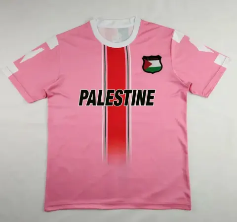 Palestine Jersey option 2425 Pink Palestinian English Version