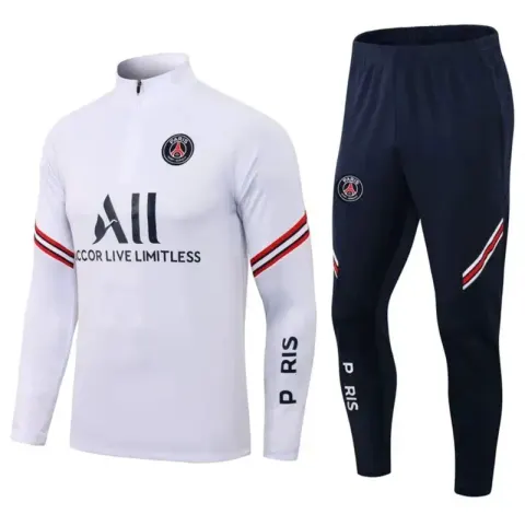 Football PSG Tracksuit option 2122 Paris White