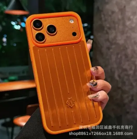 Rimowa iPhone Cases 12-16 Pro Max option Classic Orange-with packaging