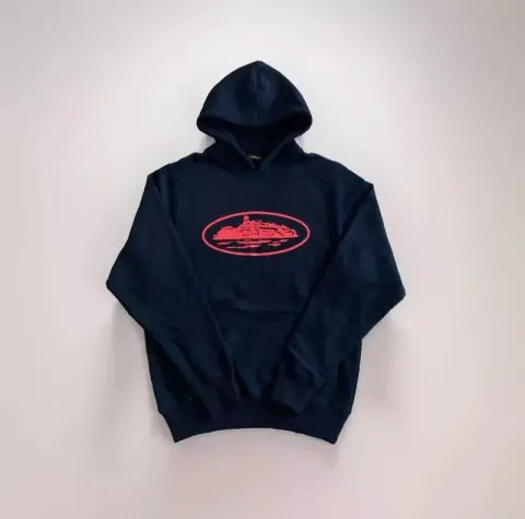 Corteiz Alcatraz Hoodie option Black red