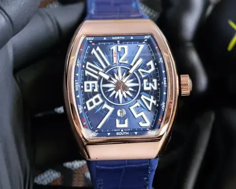 Vanguard Yachting Watch option Rose Gold Shell  Blue Plate Blue Tape