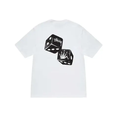 Stussy T-Shirt option White [Crown Dice]]