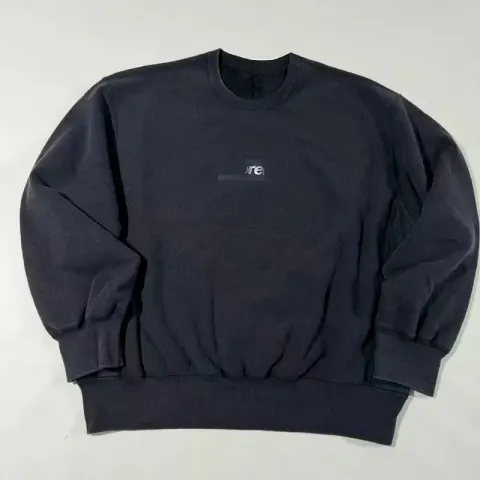 Supreme Zip Hoodie option Crewneck Long Sleeve Washed Black