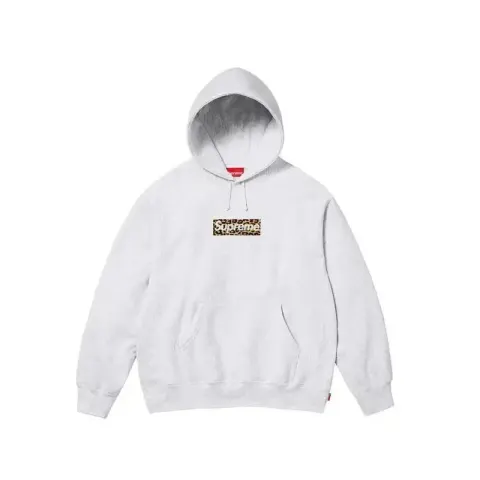 Supreme Leopard Box Hoodie option E570# gray