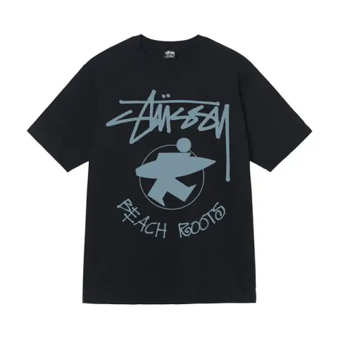 Stussy T-Shirt option Black [Round Man 01]]