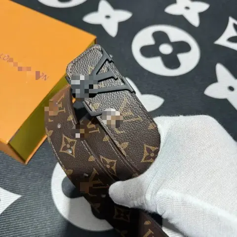 Cheap Budget LV Belt option Coffee Flower Black Buckle [No Gift Box]