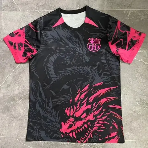 Legia Warszawa 24/25 Home Jersey option 24-25 Barcelona Black Powder Dragon Special Edition