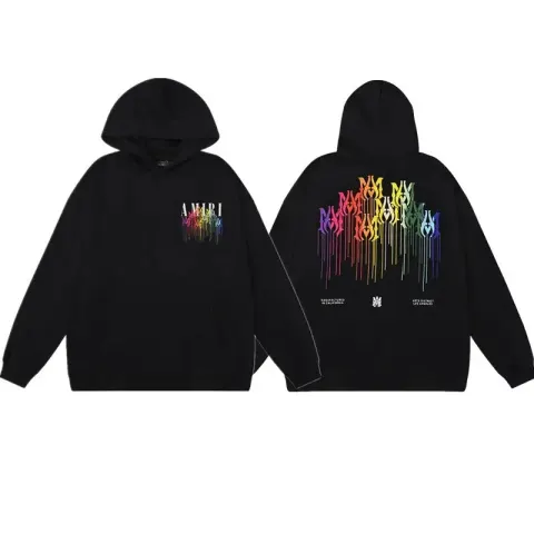 Amiri Paint Splatter Hoodie option 870 black