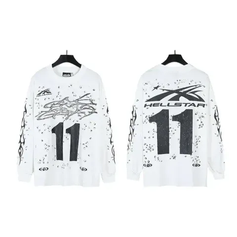 Hellstar Tee Hoodie option 571 white