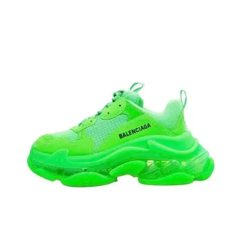 Balenciaga 3S White Shoes option Green