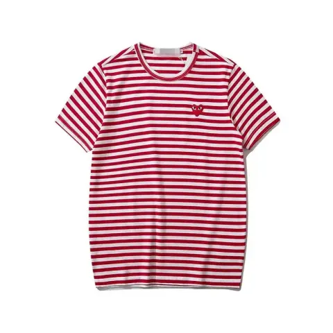 CDG Double Heart Tee option 2194 red