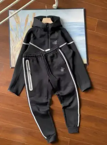 Reflective Tech Fleece Tracksuit option black suit