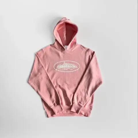 Corteiz Alcatraz Hoodie option Pink round logo