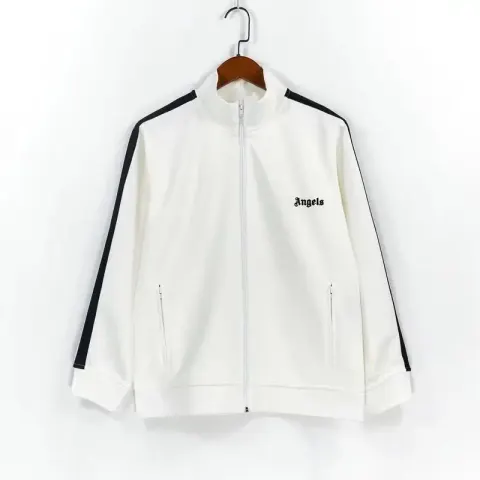 Palm Angels Zip Hoodie option White Top