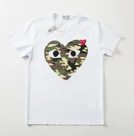 CDG Double Heart Tee option 2117 Green