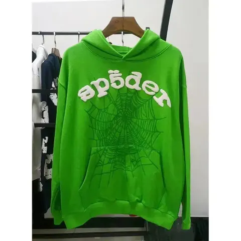 Sp5der Pink Hoodie option new green