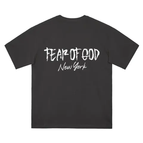 Fear Of God T-shirts option Iron gray is slightly larger