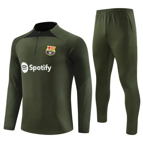 Barcelona Tracksuit option 2324 Barcelona Army Green