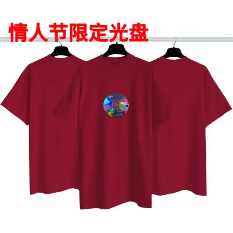 Balenciaga Tees option Valentine's Day Limited Disc Red